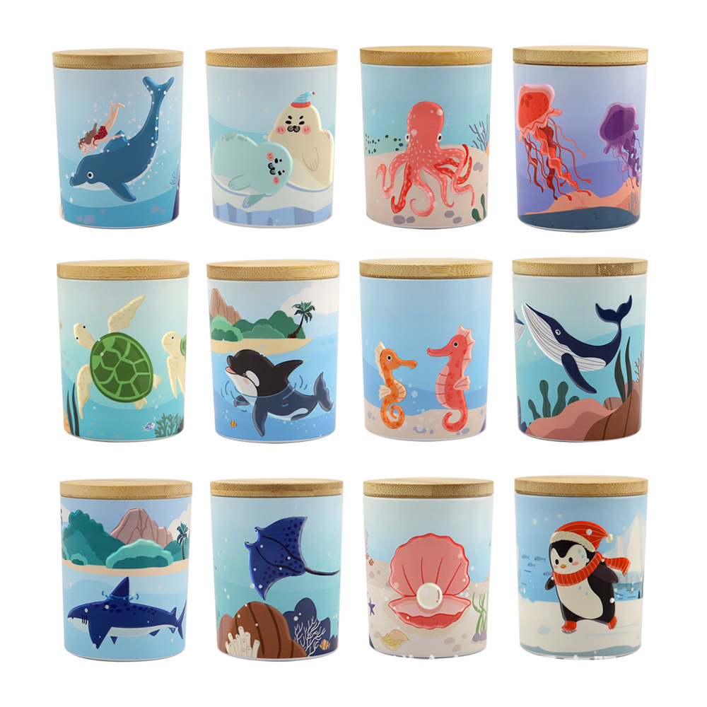 그림 색상: 7OZ 마린 시리즈 12피스 박스 세트(뚜껑 포함)