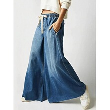 A 75991 Drawstring Wide Leg Jeans ��������ţ�п� �羳��