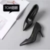 Black 7 cm fine heel