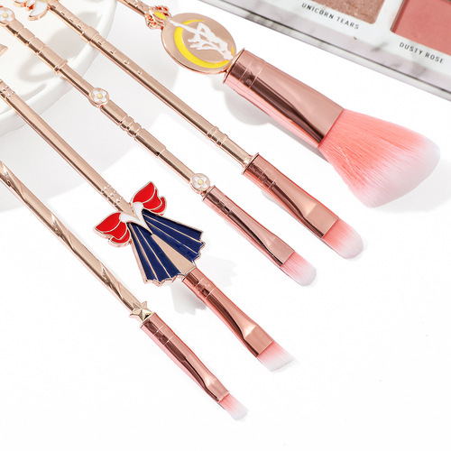 Midi Fox Sailor Moon Makeup Brush Set 10 2D Cartoon Eyeshadow Brushes Animation Commemorative Gift