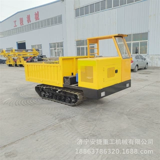 坑洼地履带运输车树木混凝土装载自卸车 5吨载重履带翻斗车