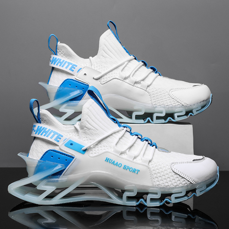 2025 spring new men's shoes casual sneaker men's blade running shoes fly woven mesh cross-border big Mens shoes