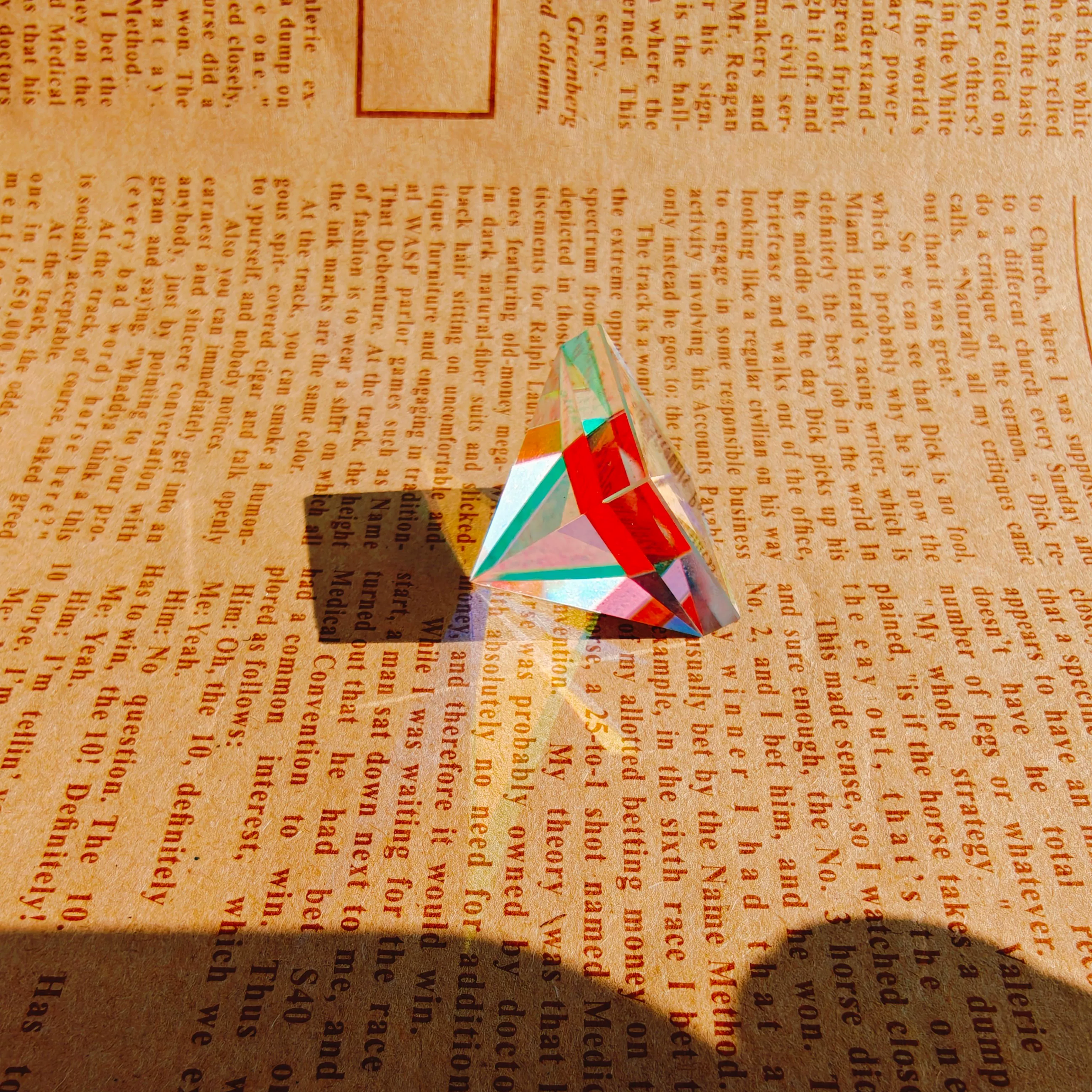 Цветной солнечный prism зеркальный светильник для спальни в кубе, солнце кристалл ловец кристальный декор