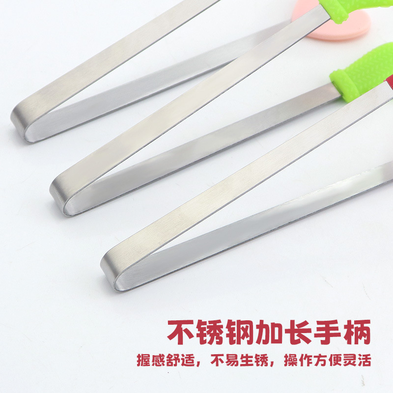 Lindo clip de hielo de silicona de palma pequeña antideslizante mini clip de comida de acero inoxidable clip de comida de postre de silicona clip de azúcar