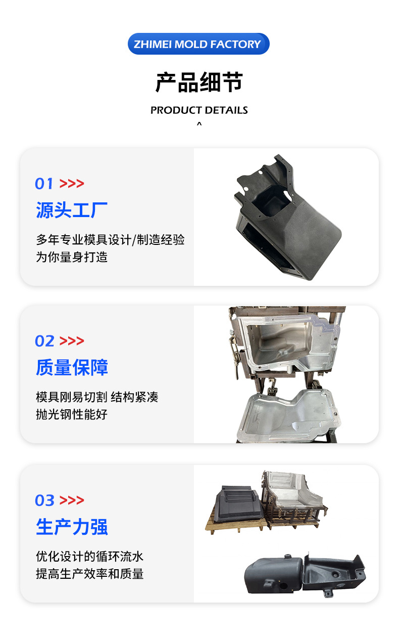 Plastic Mold Processing, Custom Die-Casting Aluminum Automotive Parts, Injection Molding Equipment, Automotive Storage Box Mold