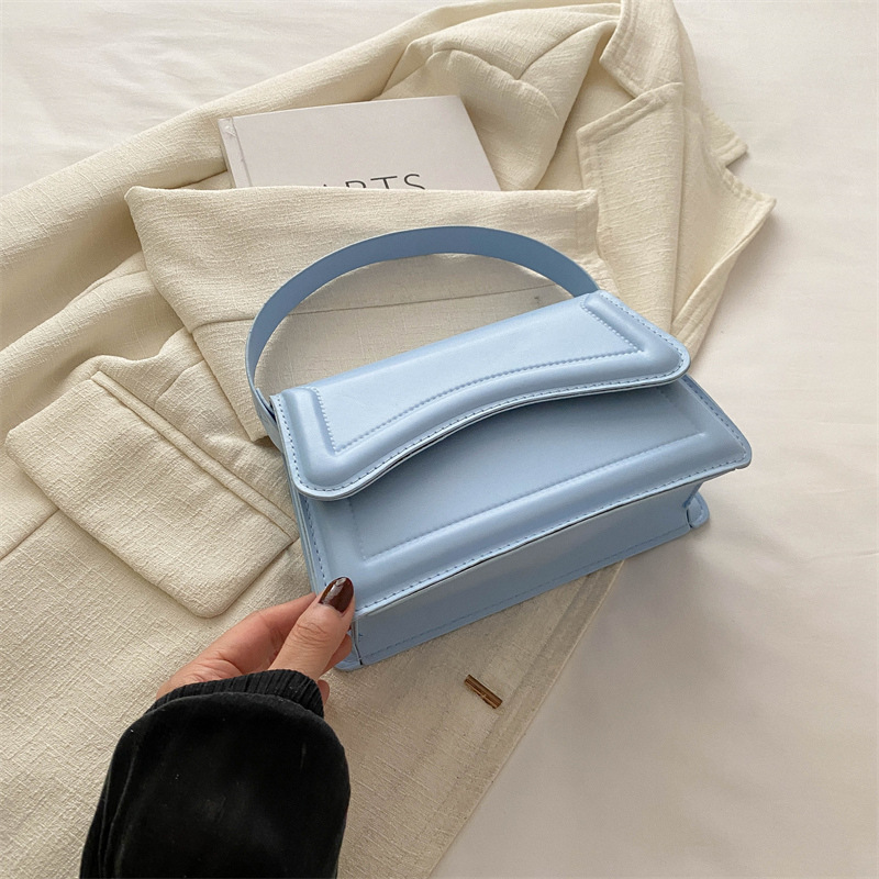 Bolso de color sólido casual de la calle 2024 nuevo bolso de mano casual nuevo bolso cuadrado pequeño simple de moda mujer