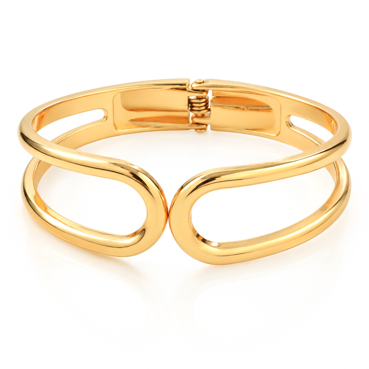 Pulsera Popular Transfronteriza Europea y Americana, Estilo Minimalista INS, Patrón de Onda Irregular, Joyería de Metal Brillante, Accesorios para Mujer