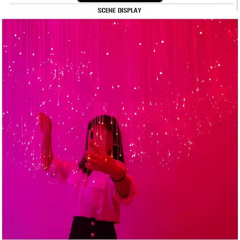 网红下垂光纤灯清酒吧音乐餐吧KTV餐厅LED氛围灯吊灯氛围感装饰灯