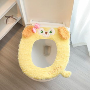 Chef cute cartoon Cake plush toilet seat thickened warm toilet cover household universal toilet seat