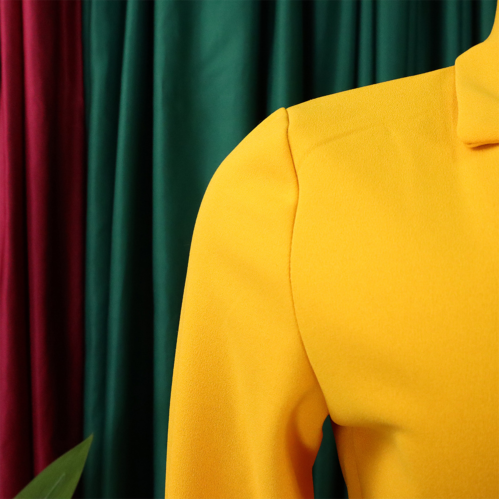 GraceChic D340 Export Plus Size Damenbekleidung 2023 Neuer Anzugkragen Modisches Kleid mit Bindegürtel und Falten im afrikanischen Stil_voghion.com