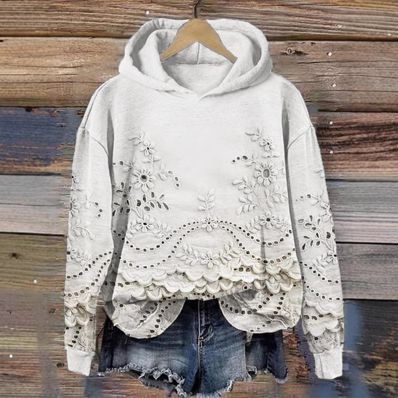 Cross-Border Independent Station Autum 3D Digital Printing Women's Hoodies Pure Color Simple Pattern Hooded Sweatshirts Hot Sale Cross-Border Independent Station Autum 3D Digital Printing Women's Hoodies Pure Color Simple Pattern Hooded Sweatshirts Hot Sale