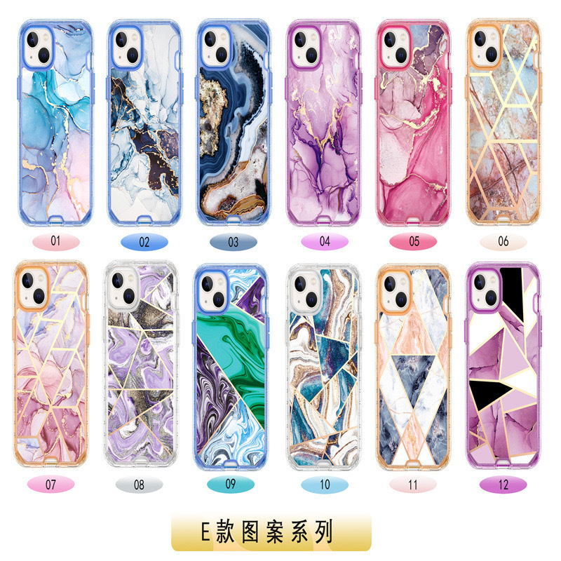 Foreign Trade Electroplated Marble Pattern Suitable for iPhone 17 Pro Max Three-In-One Anti-Drop 16 Apple 15 Phone Case Hard Foreign Trade Electroplated Marble Pattern Suitable for iPhone 17 Pro Max Three-In-One Anti-Drop 16 Apple 15 Phone Case Hard