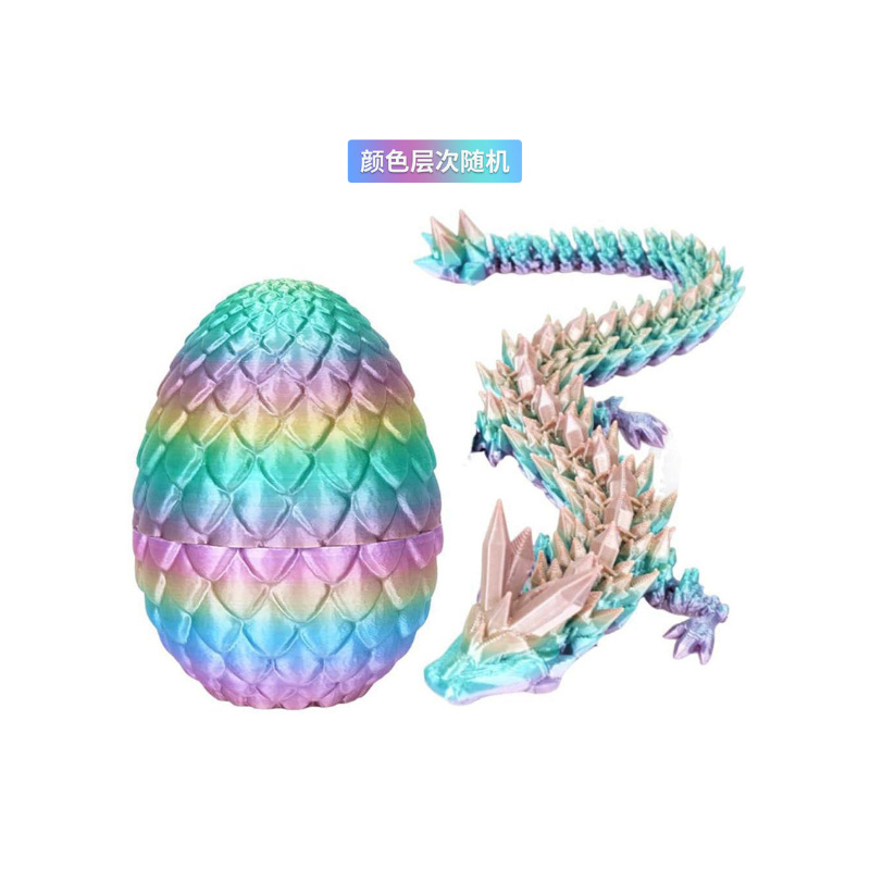 (2개) 3D 프린팅 국경 간 인기 장식품, 가동 관절 및 수정 보석 용 장식품 세트 SHENLONG 자동차 장식