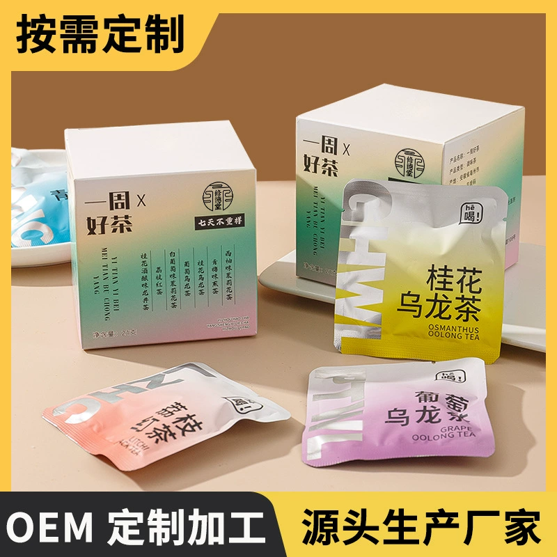 Еженедельный выбор качественных чаями от фабрики холодного заваривания: чай улун с персиком, чай жасминовый, семидневный чай холодного заваривания, чай для здоровья.