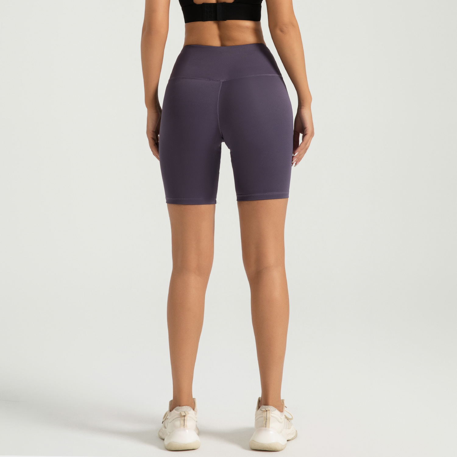 Zona transfronteriza deportes fitness pantalones cortos melocotón cadera pantalones de cinco puntos mujeres caderas elevador de cadera cintura alta medias elásticas yoga mujeres