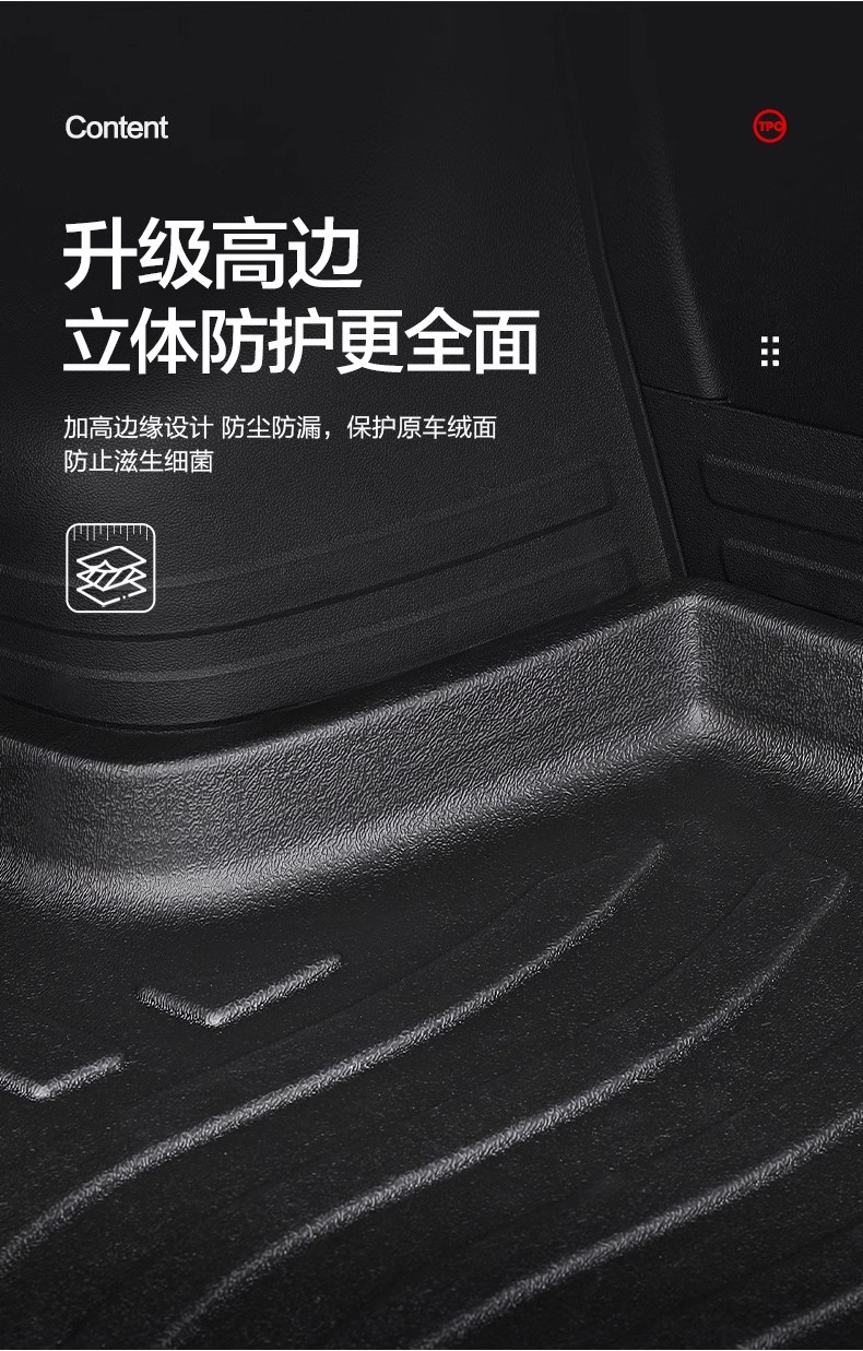 Lincoln Flying Home Trunk Mat Car Accessories Interior Modification Accessories Special TPE Waterproof Rear Trunk Mat