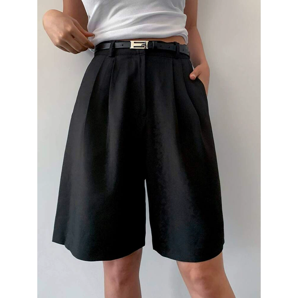 Повседневные шорты в корейском стиле для женщин, летние новые шорты трапециевидной формы с высокой талией, свободные шорты с пятью точками, трансграничные Amazon