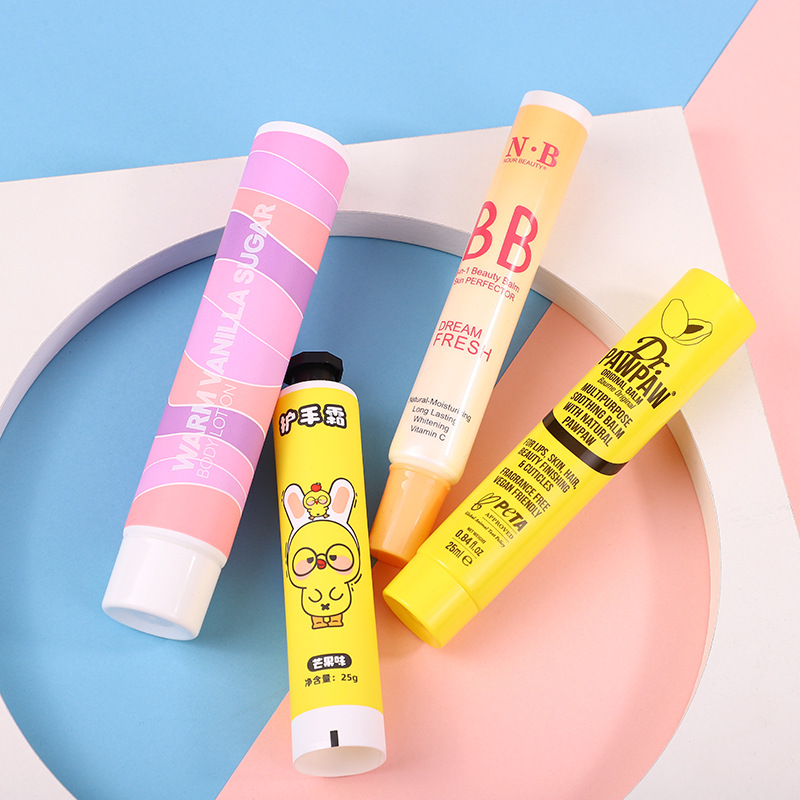 25ml化妆品软管内外双管护手霜软管包装 八角盖pe塑料洗面奶包装