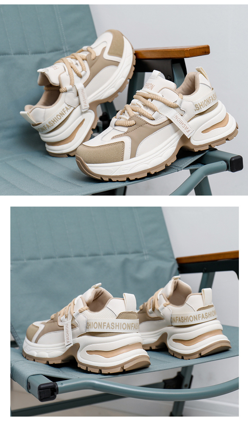Dad Shoes Women's Trendy Versatile Thick Sole Breathable Trainers_voghion.com