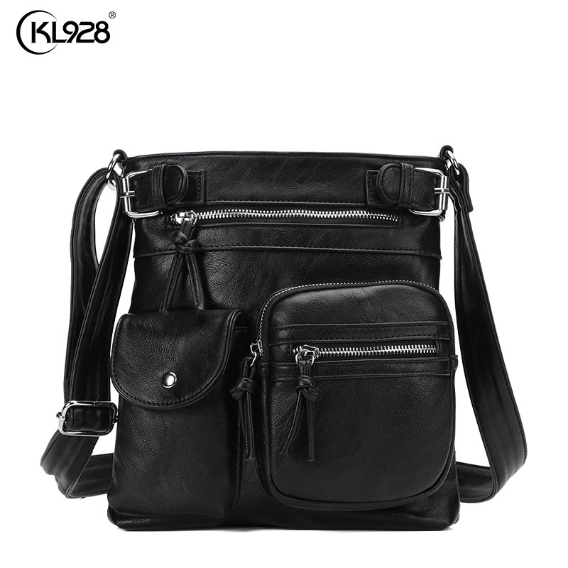 Cross-border Amazon bags bag ladies messenger bag multifunctional small square bag European and American fashion niche PU shoulder bag