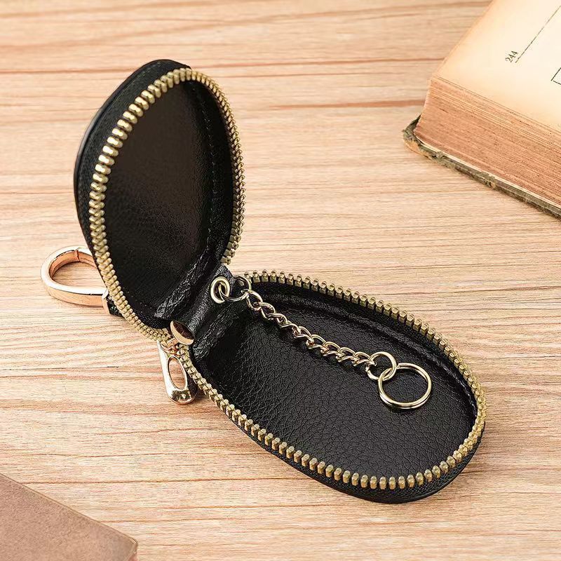 Litchi Pattern Car Key Bag, Unisex Car Key Storage Bag, Creative, Fashionable and Simple Keychain Pendant