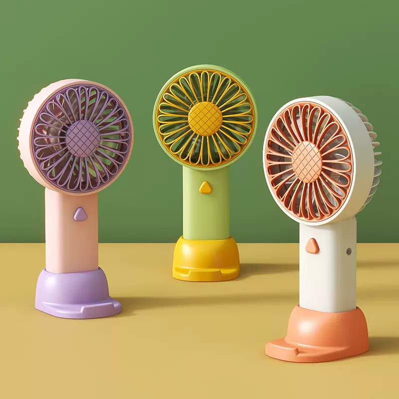 2024新品手持小风扇 跨境爆款儿童学生风扇USB充电向日葵迷你风扇