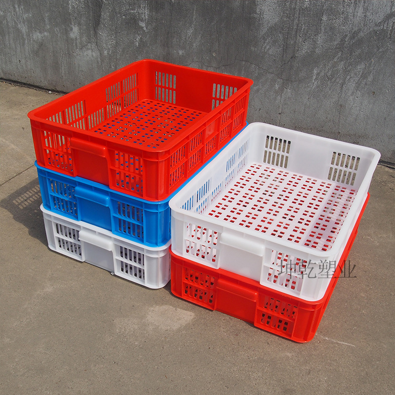塑料龙虾筐 新料塑胶周转筐小龙虾筐575-140筐600*420*150筐