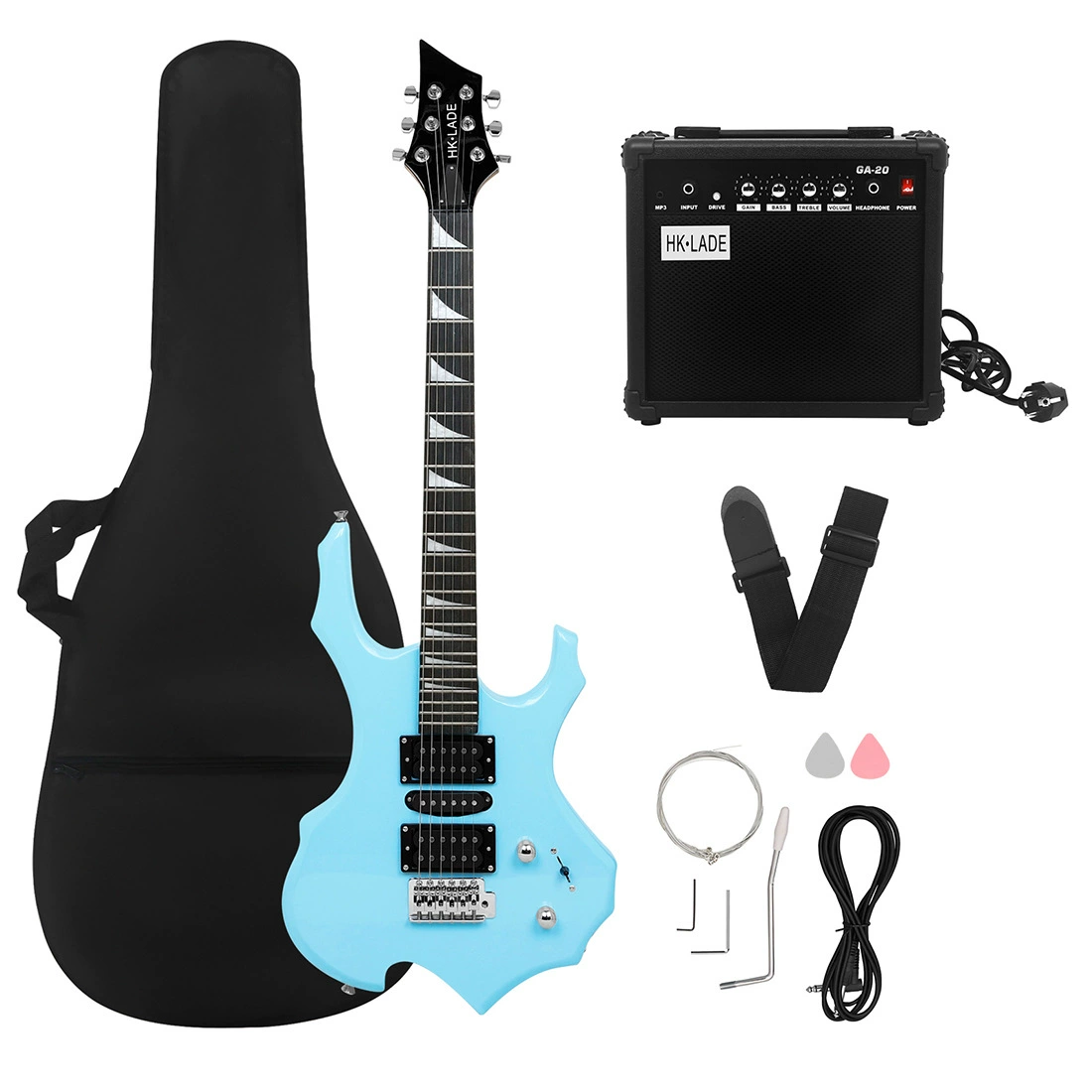 HK.LADE Guitar, professional set for adults for beginners