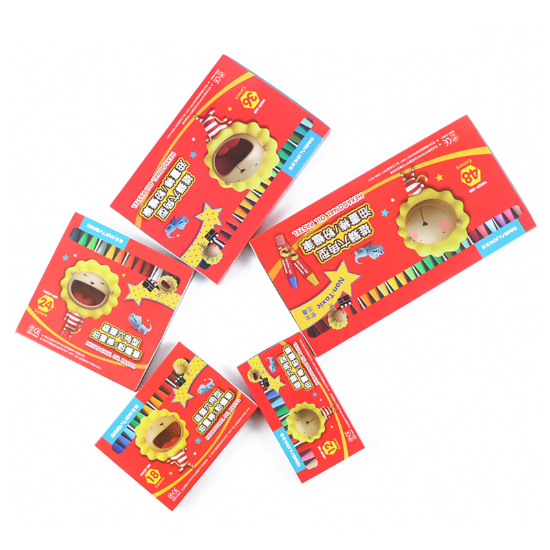 León 12 color 36 color 24 color pintura al óleo palo pintura infantil crayón graffiti Rosa crayón traje colorido palo jardín de infantes