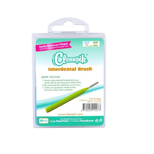 Cross-border Cleanpik straight interdental brush teeth brushing tip orthodontic toothbrush stainless steel wire 40 pcs/box