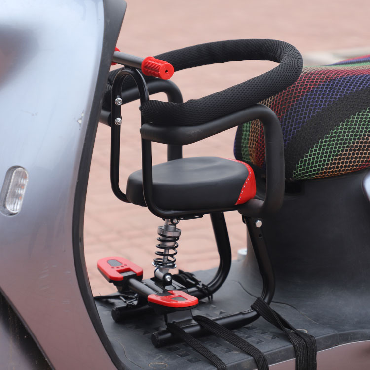 Suitable for Electric Vehicles, Front-Mounted Baby Seat with Thickened Cushion, Universal Type for Electric Motorcycles and Small Spaces, Child Seat with Reduced Space Requirements