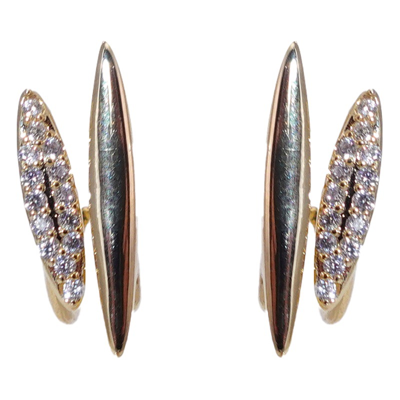 Línea de metal pendientes de doble capa Corea del Sur personalidad simple estilo frío joyería del oído exquisita Luz de lujo de alto grado para las mujeres image 1