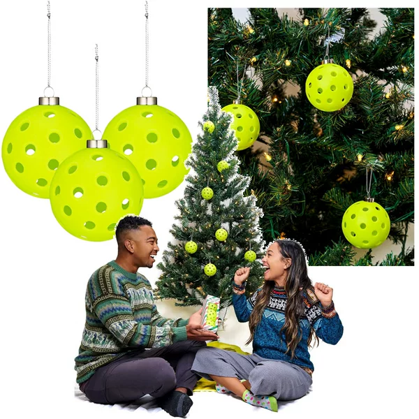 Cross-Border Pickleball Decorations Christmas Tree Ornaments Amazon Best-Selling Key Chains Interesting Gifts Key Chain Hanging Rings