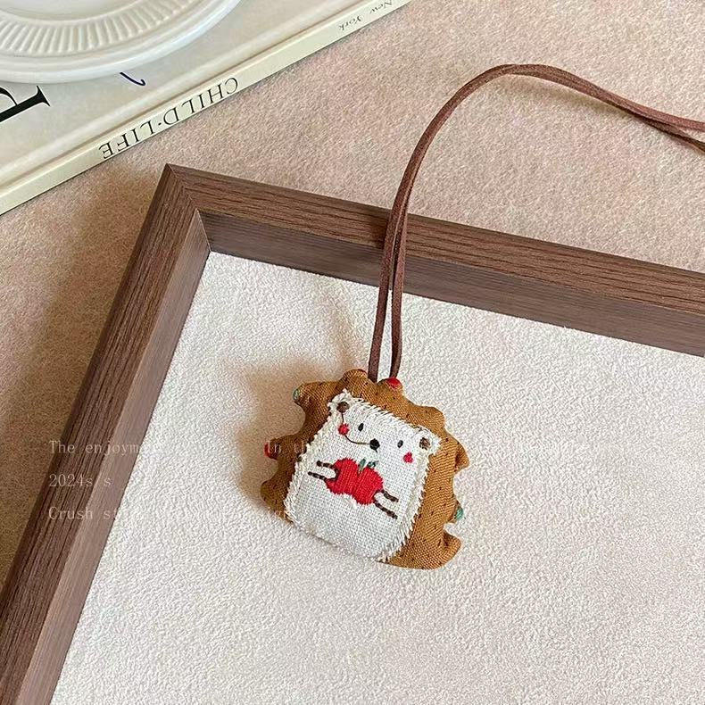 卡通童趣猫咪小狗项链甜美可爱设计感精致百搭布艺小众毛衣链颈链|undefined