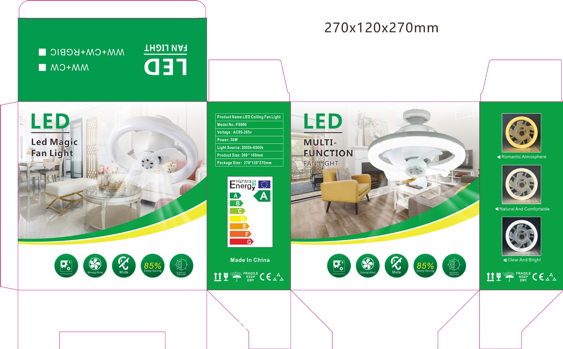 摇头风扇灯刀模