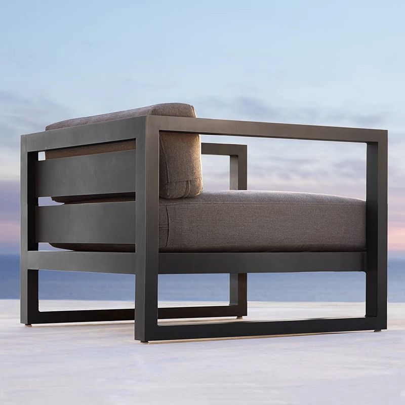 Sofá de aleación de aluminio al aire libre sofá de patio sala de jardín al aire libre sofá de aluminio impermeable protector solar