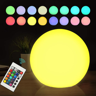 Wholesale cross-border hot sale holiday home decoration props remote control colorful scene night light led luminous ball