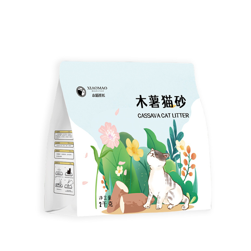 Sandia de yuca para gatos transfronteriza sudeste asiático 2kg arena de gato arena de yuca desodorizante arena de gato desodorizante aglomerado fábrica de comercio exterior