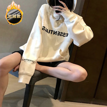 工厂批发无痕代发FOG卫衣复线Essential帽衫立体字母连帽加绒卫衣