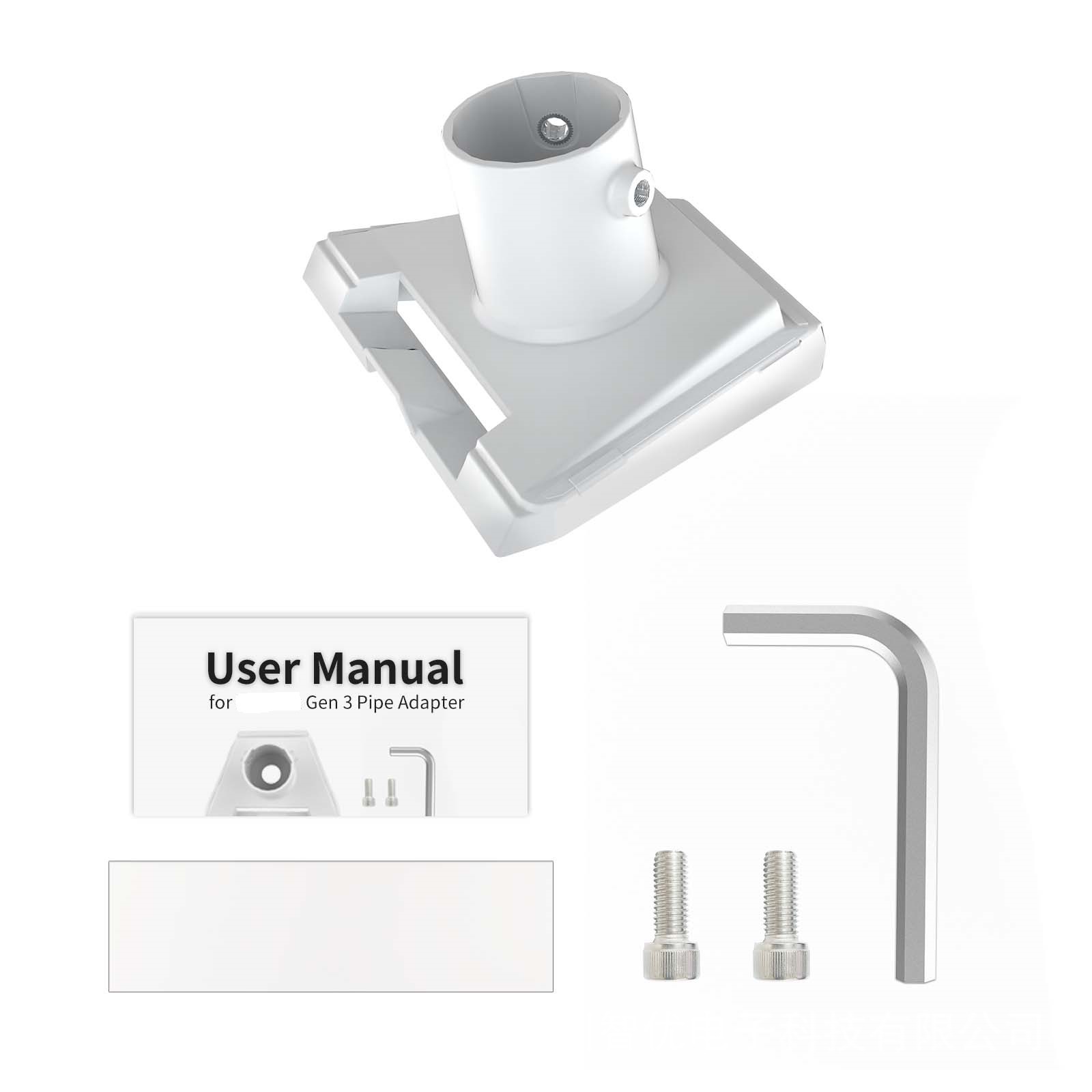 Soporte Adaptador de Tubo para Antena Gen3 V4 Plástico Impermeable UV para Antena de Exterior