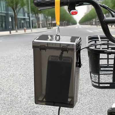 Box Dustproof Storage Box: Other Electric Vehicle Accessories - black-yellow-ribbon-hookpure-black