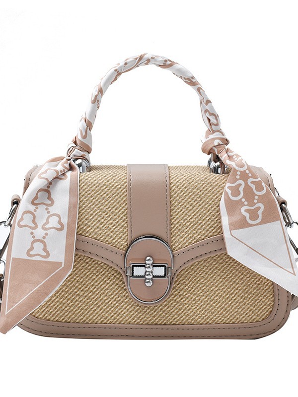 Bolso para mujeres 2025 nuevo color de contraste empalme bolso portátil de alta calidad de moda moda bolso de hombro