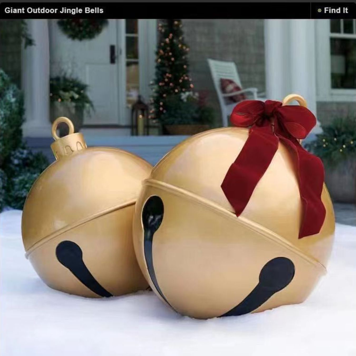 Globos decorativos de campana de Navidad nuevos transfronterizos 45cm 60cm al aire libre PVC inflable bola de Navidad adornos de juguete