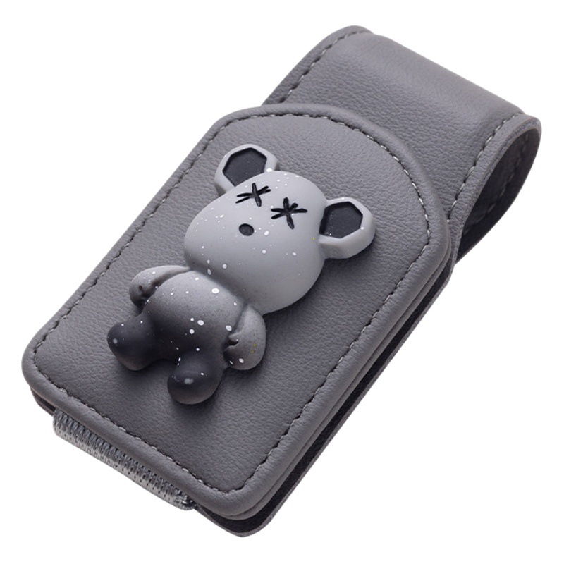 Car-Mounted Glasses Holder Clip Box for Car Sun Visor, Sunglasses Storage, Multifunctional Ticket and Card Organizer
