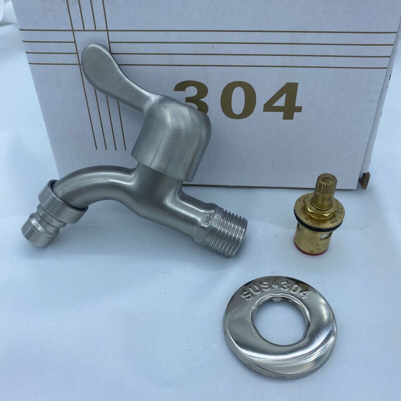 Factory wholesale stainless steel 304 brushed faucet washing machine 4 points automatic washing machine water nozzle mop pool