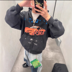 高版本高品质现货BL家新款洗水拉链连帽卫衣外套宽松版型男女同款