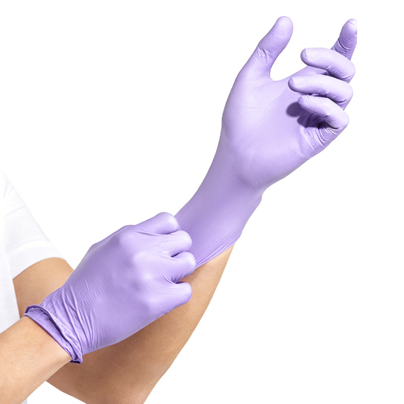 Guantes de nitrilo de grado alimenticio alargados y gruesos guantes de protección laboral desechables de cocina para inspección doméstica guantes de dedo resistentes al desgaste