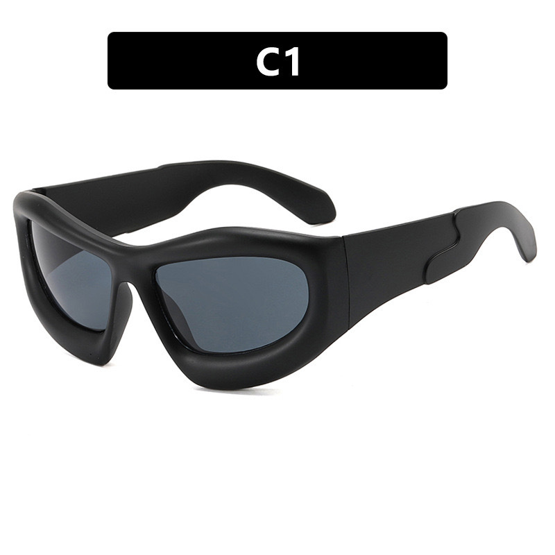 Hip-hop Retro Color Block Pc Special-shaped Mirror Full Frame Women's Sunglasses display picture 2