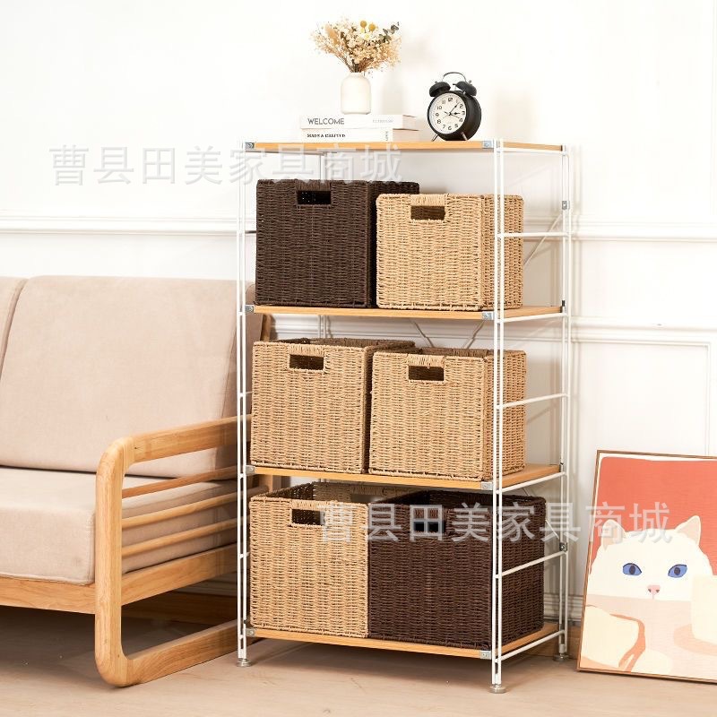 Cesta de lavandería plegable cesta de lavandería cesta de almacenamiento tejida cesta de almacenamiento de artículos diversos dormitorio organización cesta de almacenamiento doméstico