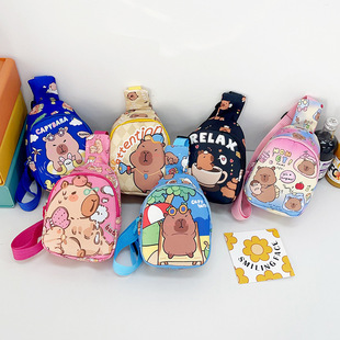 2024 Winter New Cartoon Cute Shoulder Crossbody Storage Bag Fashionable All-match Children's Travel Chest Bag